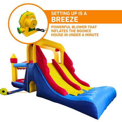 Royal Tower Bounce House with Slide